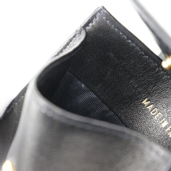 CHANEL Authentic Black Lambskin Leather Logo Wallet - Picture 7 of 11